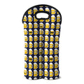 Beer Emoji Pattern Print Double Neoprene Wine Tote