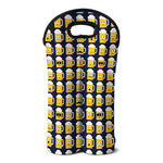 Beer Emoji Pattern Print Double Neoprene Wine Tote