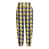 Beer Emoji Pattern Print Fleece Lined Knit Pants