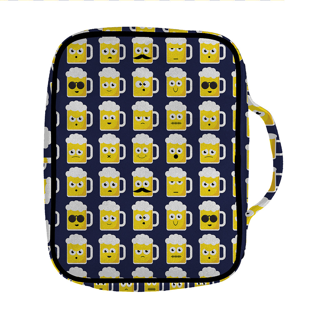 Beer Emoji Pattern Print Front Pocket Bible Bag