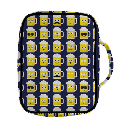 Beer Emoji Pattern Print Front Pocket Bible Bag