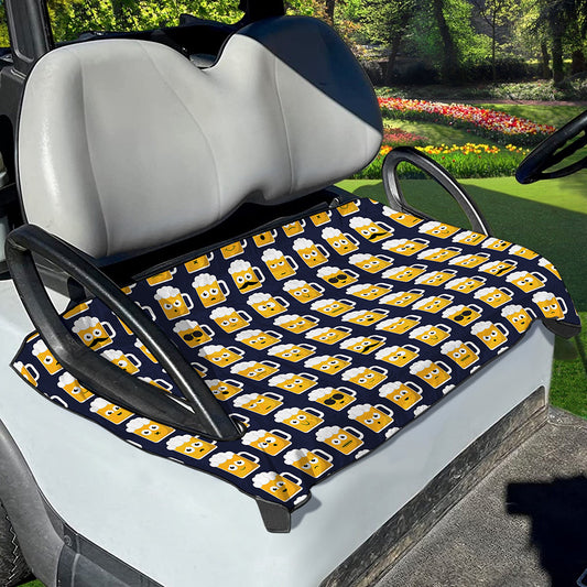 Beer Emoji Pattern Print Golf Cart Seat Cover