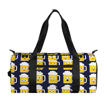 Beer Emoji Pattern Print Gym Bag