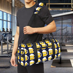 Beer Emoji Pattern Print Gym Bag