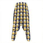 Beer Emoji Pattern Print Hammer Pants