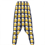 Beer Emoji Pattern Print Hammer Pants