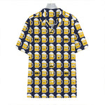 Beer Emoji Pattern Print Hawaiian Shirt