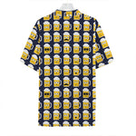 Beer Emoji Pattern Print Hawaiian Shirt