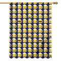 Beer Emoji Pattern Print House Flag