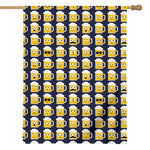 Beer Emoji Pattern Print House Flag