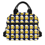Beer Emoji Pattern Print Insulated Lunch Bag