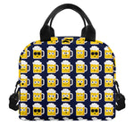Beer Emoji Pattern Print Insulated Lunch Bag