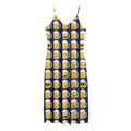 Beer Emoji Pattern Print Jersey Midi Cami Dress