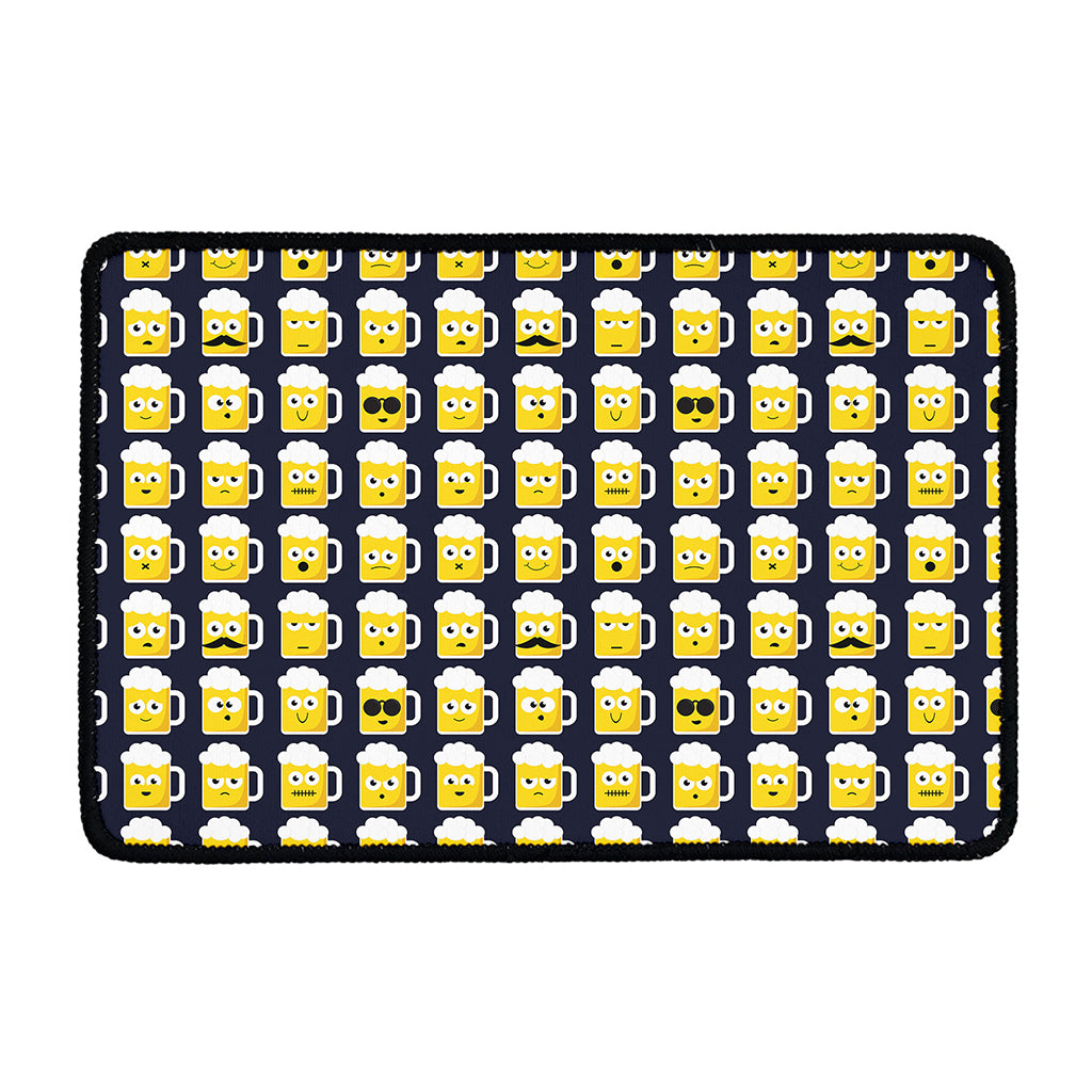 Beer Emoji Pattern Print Kitchen Mat
