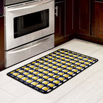 Beer Emoji Pattern Print Kitchen Mat