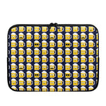 Beer Emoji Pattern Print Laptop Sleeve