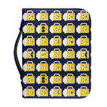 Beer Emoji Pattern Print Leather Bible Cover