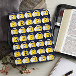 Beer Emoji Pattern Print Leather Bible Cover