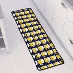 Beer Emoji Pattern Print Long Kitchen Mat