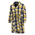 Beer Emoji Pattern Print Men's Bathrobe