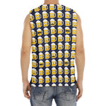 Beer Emoji Pattern Print Men's Fitness Tank Top