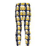 Beer Emoji Pattern Print Men's leggings