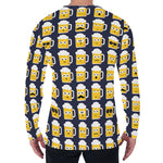 Beer Emoji Pattern Print Men's Long Sleeve T-Shirt