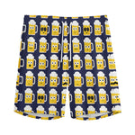 Beer Emoji Pattern Print Men's Sports Shorts