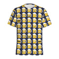 Beer Emoji Pattern Print Men's Athletic T-Shirt