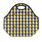 Beer Emoji Pattern Print Neoprene Lunch Bag