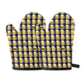 Beer Emoji Pattern Print Oven Mitts
