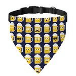 Beer Emoji Pattern Print Over The Collar Dog Bandana