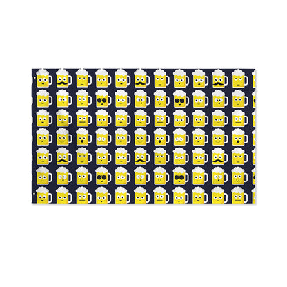 Beer Emoji Pattern Print Polyester Flag