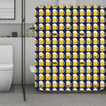 Beer Emoji Pattern Print Polyester Shower Curtain