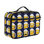 Beer Emoji Pattern Print Portable Lunch Bag