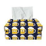 Beer Emoji Pattern Print Rectangle Tissue Box Cover
