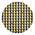 Beer Emoji Pattern Print Round Blanket