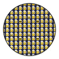 Beer Emoji Pattern Print Round Floor Mat