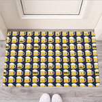 Beer Emoji Pattern Print Rubber Doormat