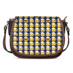 Beer Emoji Pattern Print Saddle Bag