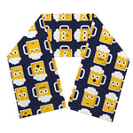 Beer Emoji Pattern Print Scarf