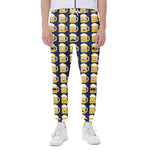 Beer Emoji Pattern Print Scuba Joggers
