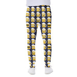 Beer Emoji Pattern Print Scuba Joggers