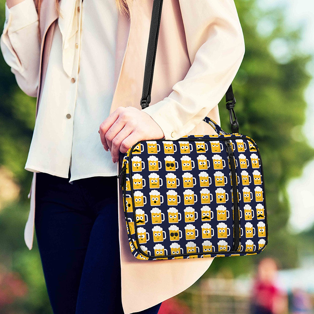 Beer Emoji Pattern Print Shoulder Strap Bible Bag