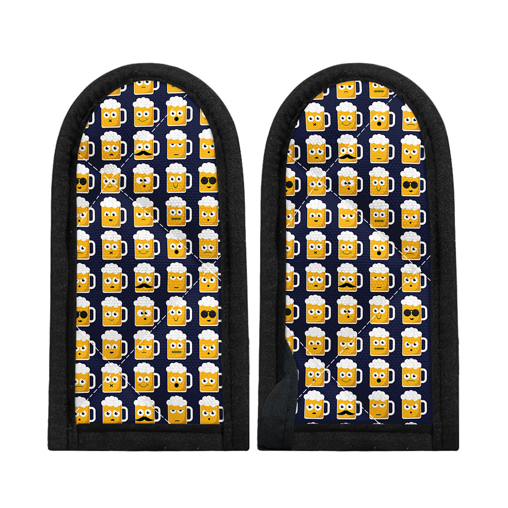 Beer Emoji Pattern Print Skillet Handle Cover