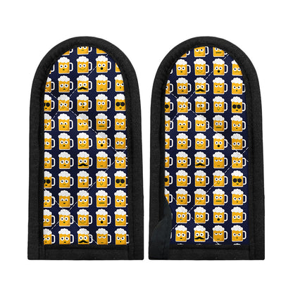 Beer Emoji Pattern Print Skillet Handle Cover