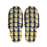 Beer Emoji Pattern Print Slippers