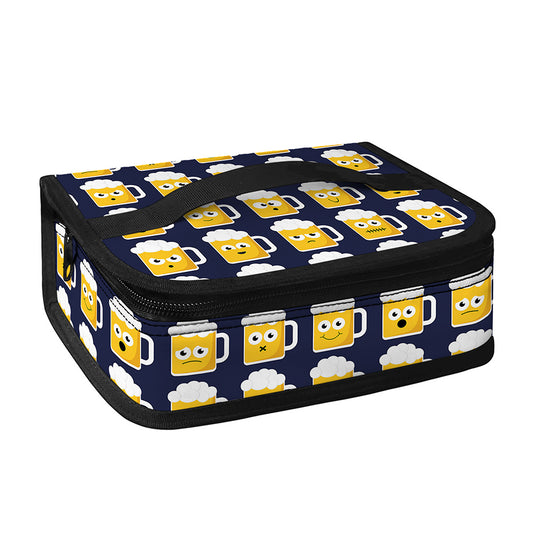 Beer Emoji Pattern Print Small Lunch Bag