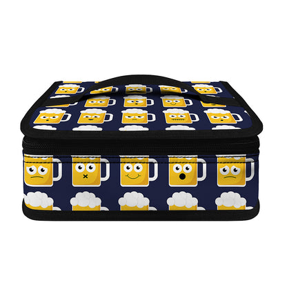 Beer Emoji Pattern Print Small Lunch Bag