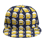 Beer Emoji Pattern Print Snapback Cap